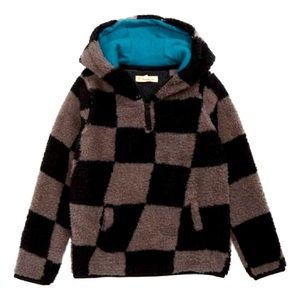Tucker + Tate Boys Like New Checker Fleece Warm Hoodie Sweatshirt 5